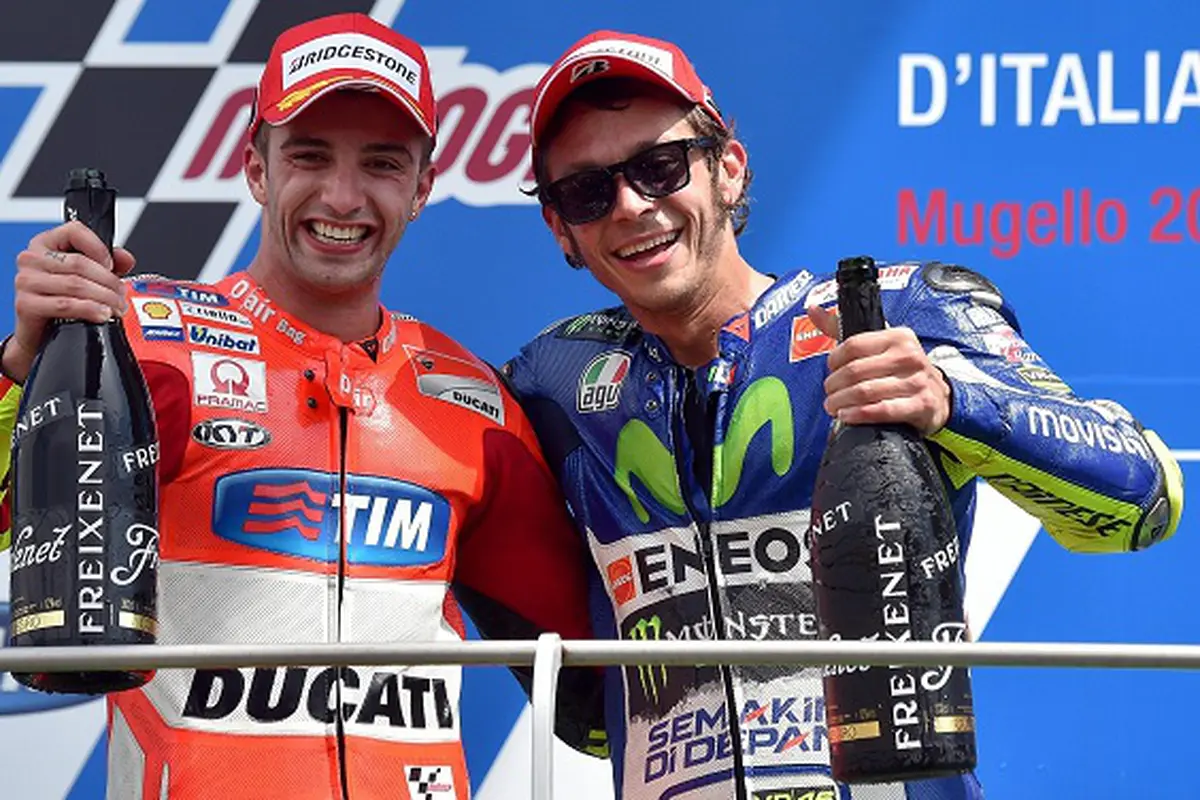 Andrea Iannone dan Valentino Rossi