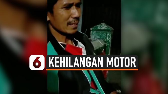 VIDEO Driver Ojol Kehilangan  Motor  Usai Ditinggal Salat 