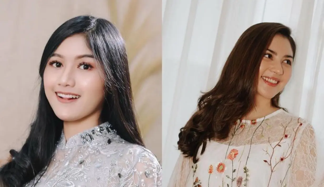 Saat kondangan, Erina memilih dress brokat dengan aksen beads di kerah. Sementara Jessica Mila memilih dress brokat dengan detail bordir