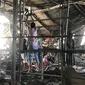 Suasana relokasi Pasar Johar MAJT Kota Semarang usai terbakar pada Rabu (2/2/2022) malam (Liputan6/Tito Isno Utama)