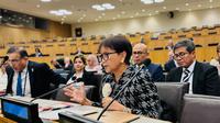 Menlu RI Retno Marsudi menghadiri Pertemuan Tingkat Menteri untuk mendukung UNRWA di sela-sela Sidang Majelis Umum PBB ke-79 di New York, AS, Kamis (26/9/2024). (Dok. Kemlu RI)