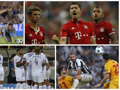 Hasil Liga Champions matchday 1 diwarnai kemenangan telak Barcelona atas Celtic serta kegagalan Juventus mengalahkan Sevilla meski bermain di Turin. Berikut hasil lengkap Liga Champions matchday 1. (AFP-Reuters)