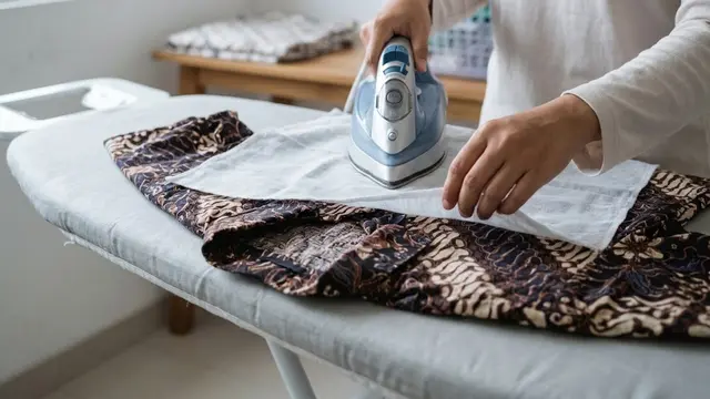 mencuci kemeja batik