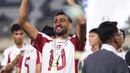 Pemain Garudayaksa, Everton Nascimento tampak gembira usai berhasil mengantarkan timnya juara Pegadain Championship setelah mengalahkan PSS Sleman 4-3 lewat adu penalti dalam babak final di Stadion Maguwoharjo, Sleman, pada Sabtu (9/5/2026) malam WIB.