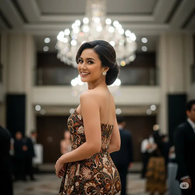 Model Batik Wanita Backless. Foto: Gemini