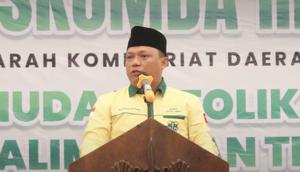 Ketua Umum Pengurus Pusat Pemuda Katolik, Stefanus Gusma, di Jakarta, Kamis (25/12/2025)