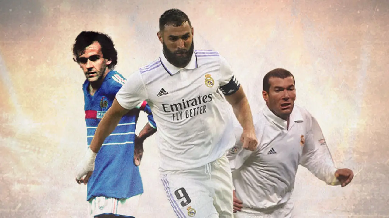 Ilustrasi - Michel Platini, Karim Benzema, Zinedine Zidane