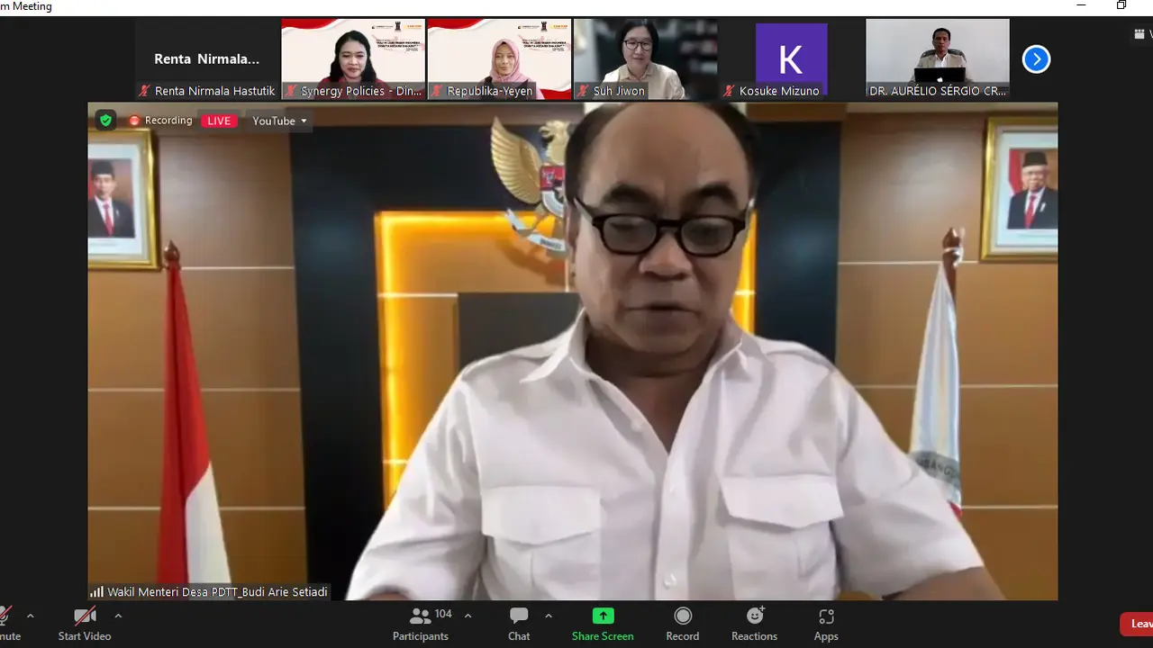 Kegiatan webminar yang dilakukan oleh ISDS