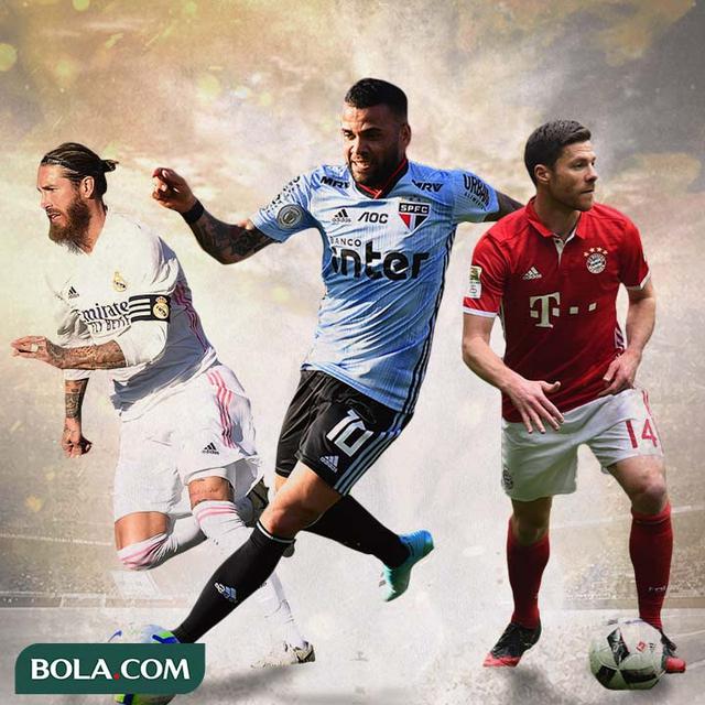 Ilustrasi - Sergio Ramos, Dani Alves, Xabi Alonso