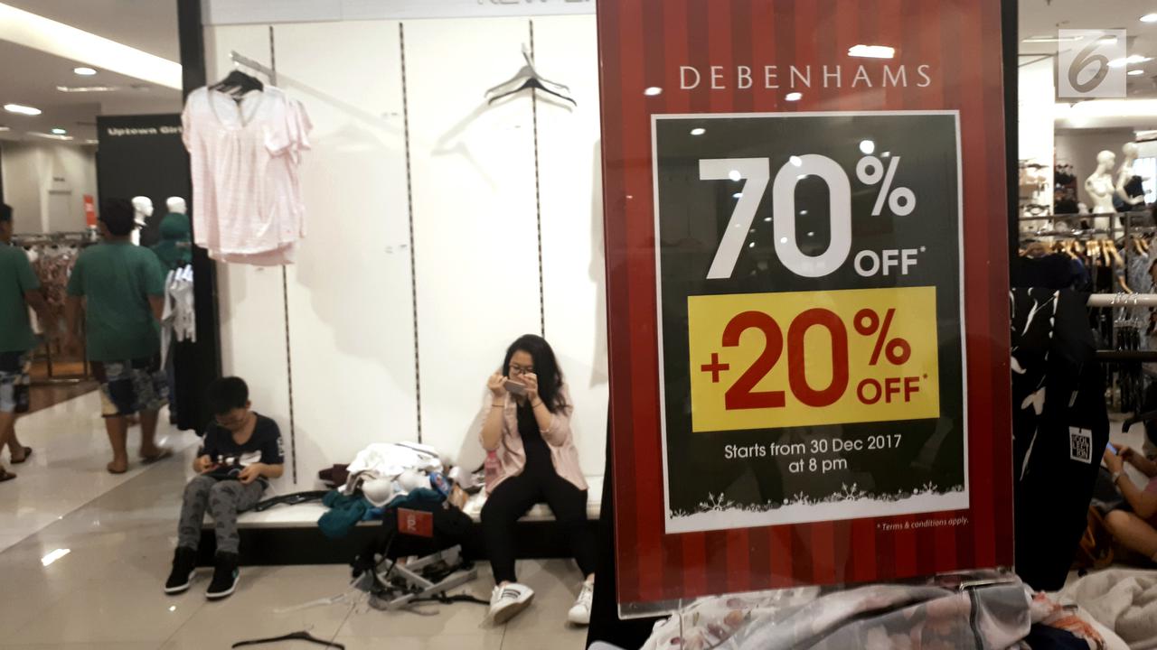 FOTO: Habis Diborong Pembeli, Begini Penampakan Gerai Debenhams saat Midnight Sale