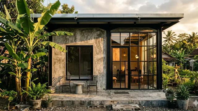 Inspirasi Desain Gambar Rumah Kampung 5x6 Meter Tampak Elegan dari Depan