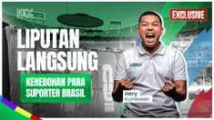 Hebohnya suporter Brasil, saat Starting XI Selecao untuk menghadapi Maroko dalam laga Piala Dunia 2026 di Metlife Stadium, New Jersey, Minggu (14/6/2026) dini hari WIB diumumkan.