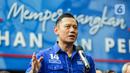 AHY menyatakan partainya akan terus bergerak maju menghadapi kontestasi pemilihan umum baik legislatif maupun Presiden dan Wakil Presiden. (Liputan6.com/Faizal Fanani)