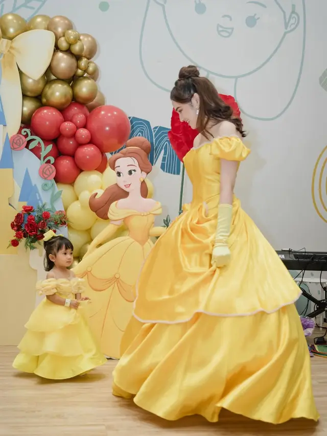 6 Potret Syifa Hadju Jadi Princess Belle di Ultah Anak Kesha Ratuliu, Tampil Totalitas