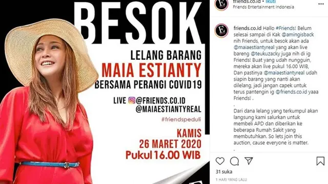 6 Seleb yang Rela Lelang Barang Pribadi Demi Perangi Corona COVID-19