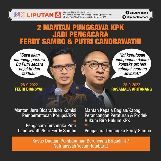 Infografis 2 Mantan Punggawa KPK Jadi Pengacara Ferdy Sambo & Putri Candrawathi
