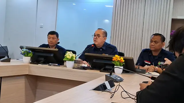 Direktur Utama PT Agrinas Pangan Nusantara (Persero), Joao Angelo De Sousa Mota saat konferensi pers di Menara Yodya, Jakarta, Selasa (24/2/2026). (Foto: Liputan6.com/Arief RH)