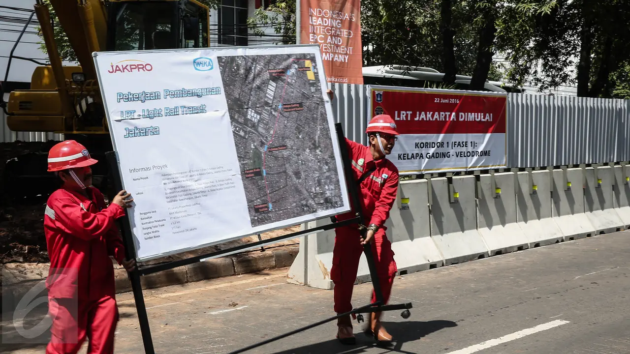 20160622-Penampakan Proyek LRT Jakarta yang Mulai Dibangun