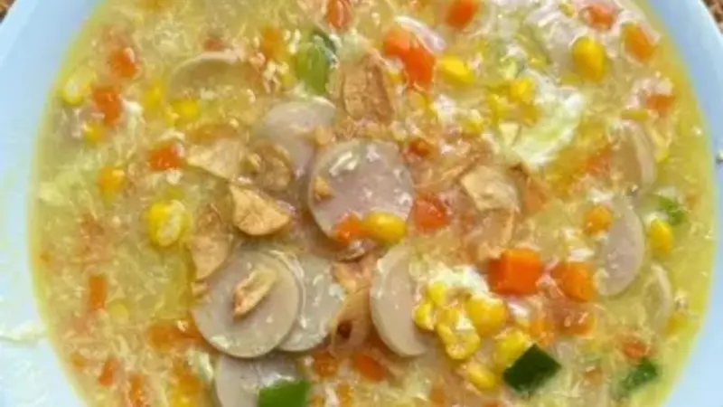 Resep sup jagung telur yang nikmat jadi menu sahur. (dok. Cookpad @AiRachman)