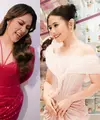 Lihat di sini beberapa potret adu gaya artis pakai outfit warna pink.