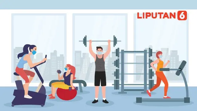 Banner Infografis 5 Cara Cegah Covid-19 Saat Berolahraga di Gym. (Liputan6.com/Abdillah)