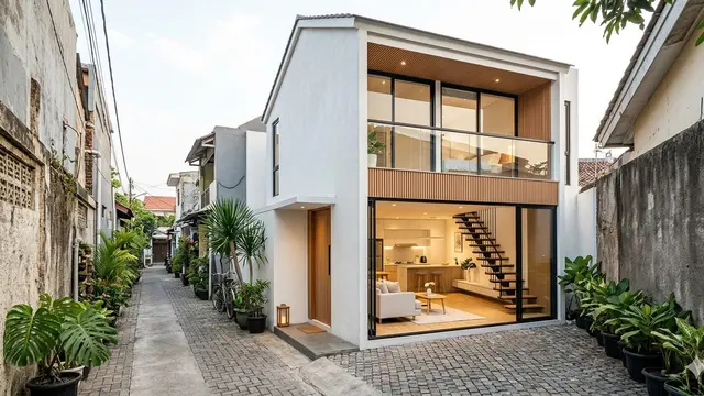 Contoh Rumah di Gang Sempit 2 Meter. Gemini