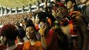 Ribuan The Jakmania saat menyaksikan laga terakhir Persija di Liga 1 di Stadion Patriot, Bekasi, Minggu (12/11/2017). Persija menang 2-1 atas Bhayangkara FC. (Bola.com/ M Iqbal Ichsan)