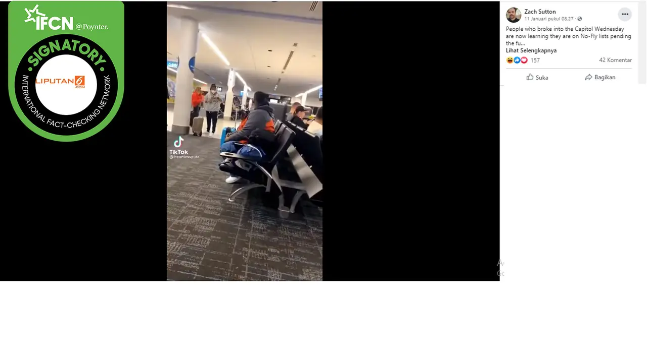 Klaim Video Viral soal Demonstran di Capitol Hill Dilarang Naik Pesawat