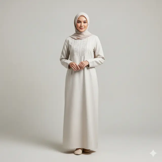 Rekomendasi Dress Panjang Muslim Bahan Linen Kombinasi Bordir Simple Terbaik 2025. Gemini