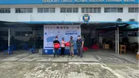 Sasa yang berkolaborasi dengan Walubi mengadakan vaksin gratis, aman dan halal di Sekolah Darma Widya, Minggu, (12/7/2021).