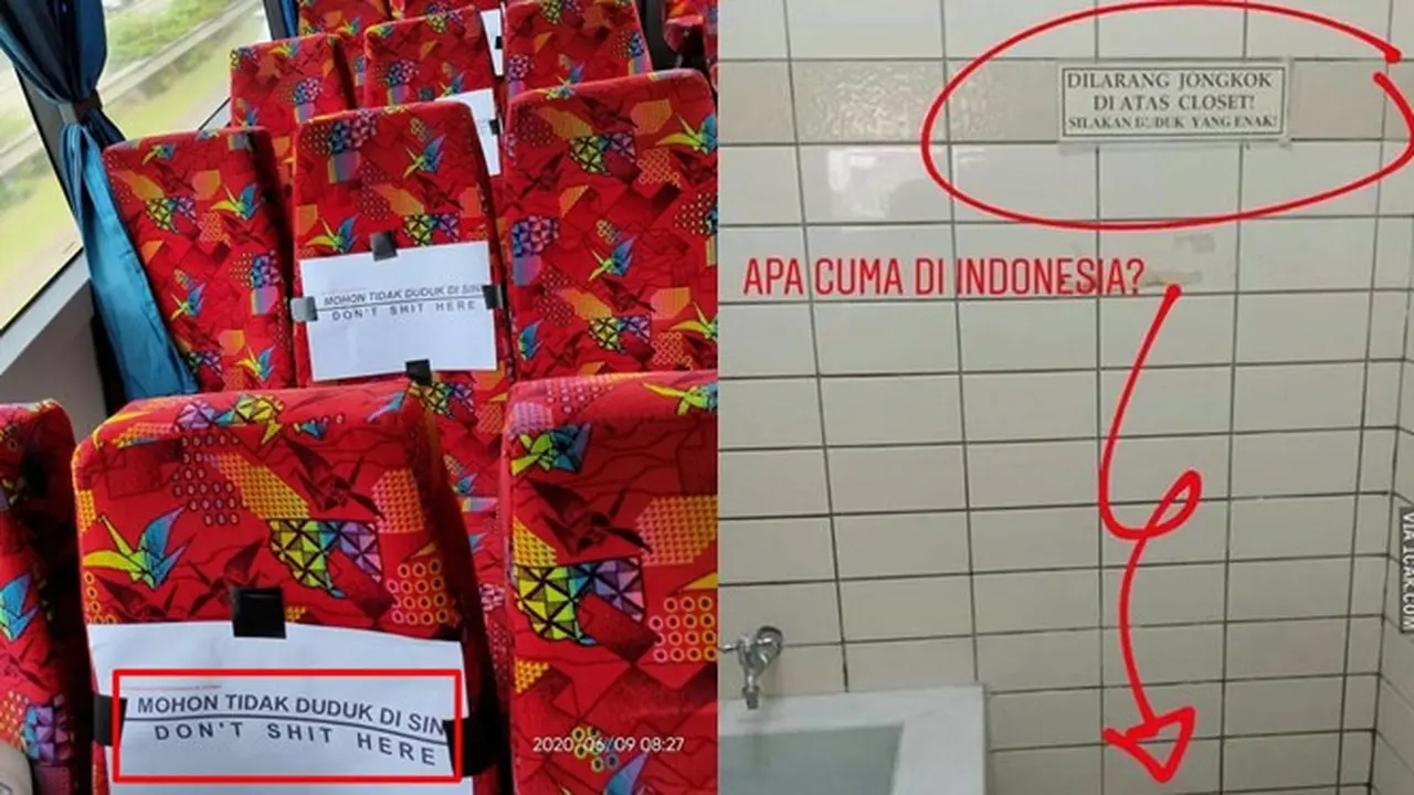 6 Tulisan Dilarang Duduk Ini Bikin Geregetan