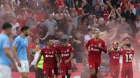 Liverpool vs Man City di Community Shield 2022. (Nigel Roddis / AFP)