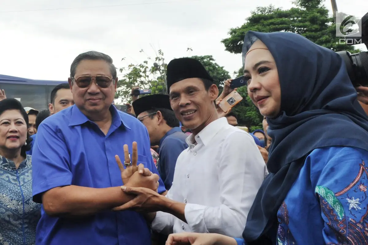 Didampingi Ani dan Ibas, SBY Hadiri Pengobatan Massal di Bogor
