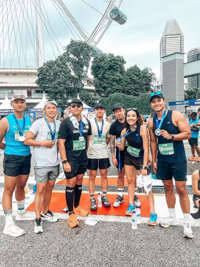 Gisella Anastasia lakoni half marathon di Singapura (Instagram/gisel_la)