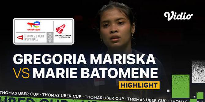 VIDEO: Highlights Piala Uber 2020, Gregoria Mariska Antar Indonesia Unggul 1-0 atas Prancis