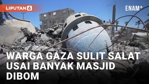 VIDEO: Banyak Masjid Hancur karena Dibom Israel, Warga Palestina di Gaza Sulit Laksanakan Salat