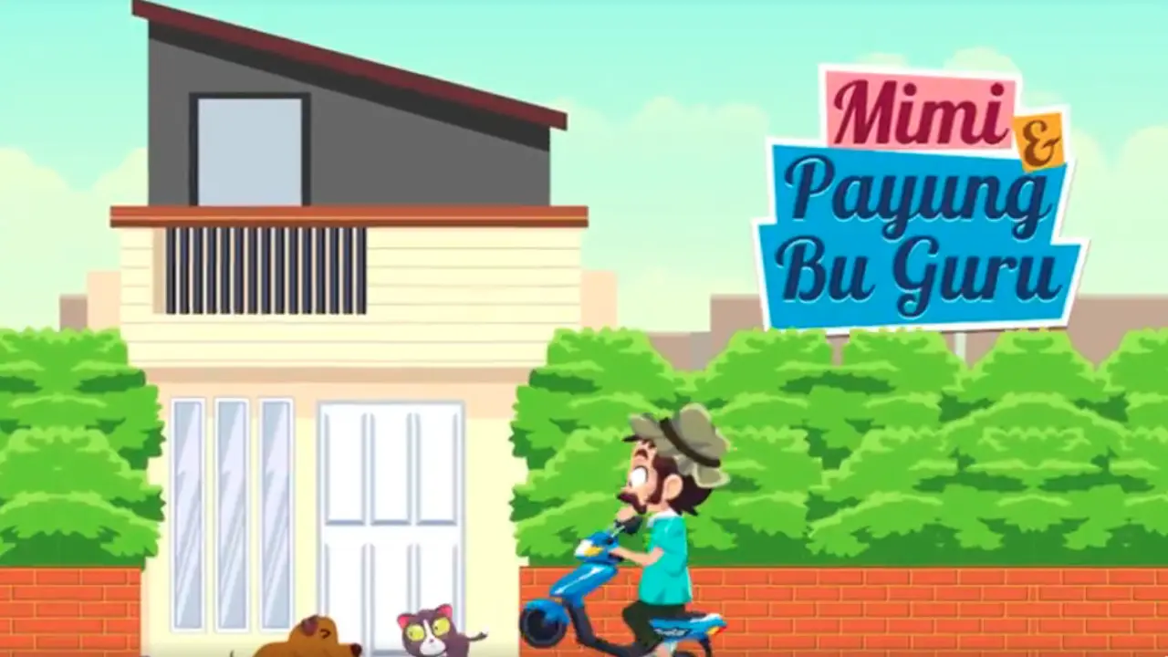 Yuk, Saksikan Dongeng Anak Sebelum Tidur, Mimi dan Payung Bu Guru. sumberfoto: Educa Studio