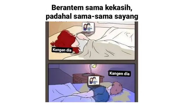 6 Meme Realita Saat Musuhan dengan Pacar Ini Malah Bikin Dada Sesak