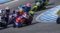M. Kiandra Ramadhipa saat mentas di seri European Talent Cup di Sirkuit Jerez, Spanyol. (Astra Honda Motor)