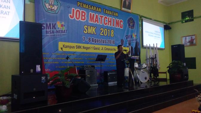 Pembukaan Job Matching lowong kerja SMKN 1 Garut (Liputan6.com/Jayadi Supriadin)