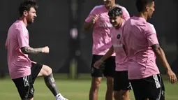 Inter Miami akan berhadapan dengan wakil Mesir Al Ahly di laga pembuka Piala Dunia Antarklub 2025 grup A. Laga tersebut akan berlangsung di Hard Rock Stadium pada Minggu 15 Juni 2025 pukul 07.00 WIB. (PATRICIA DE MELO MOREIRA/AFP)