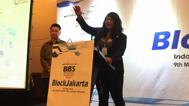 Pandu Sastrowardoyo selaku Sekretaris Jendral ABI yang juga merupakan Chairwoman Blockchain Zoo