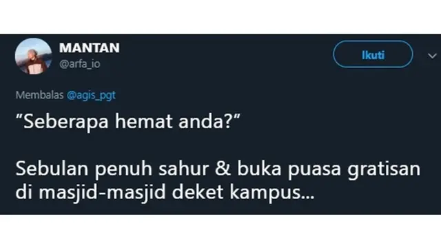 Ditanya Seberapa Hemat, 7 Jawaban Netizen Ini Bikin Geleng Kepala