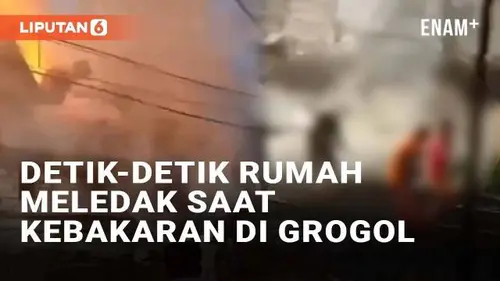 VIDEO: Detik-Detik Rumah Meledak Saat Kebakaran di Grogol, 6 Petugas Terluka