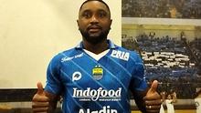 Gelandang baru Persib Bandung, Levy Clement Madinda. (Bola.com/Erwin Snaz)