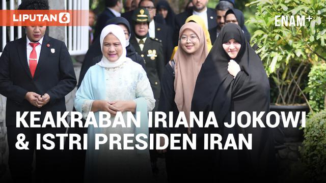 Momen Keakraban Iriana Jokowi dan Istri Presiden Iran