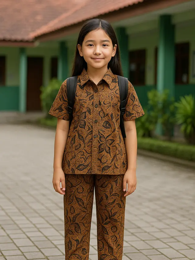 Model Baju Batik untuk Sekolah Anak TK hingga SD