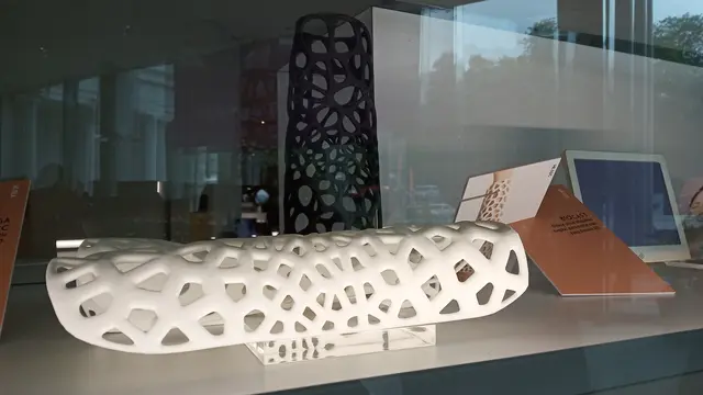 Penyangga tangan di pameran Italy: The Beauty of Knowledge yang berlangsung dari 6-31 Maret 2019 di Museum Nasional Jakarta. (Foto: Benedikta Desideria)