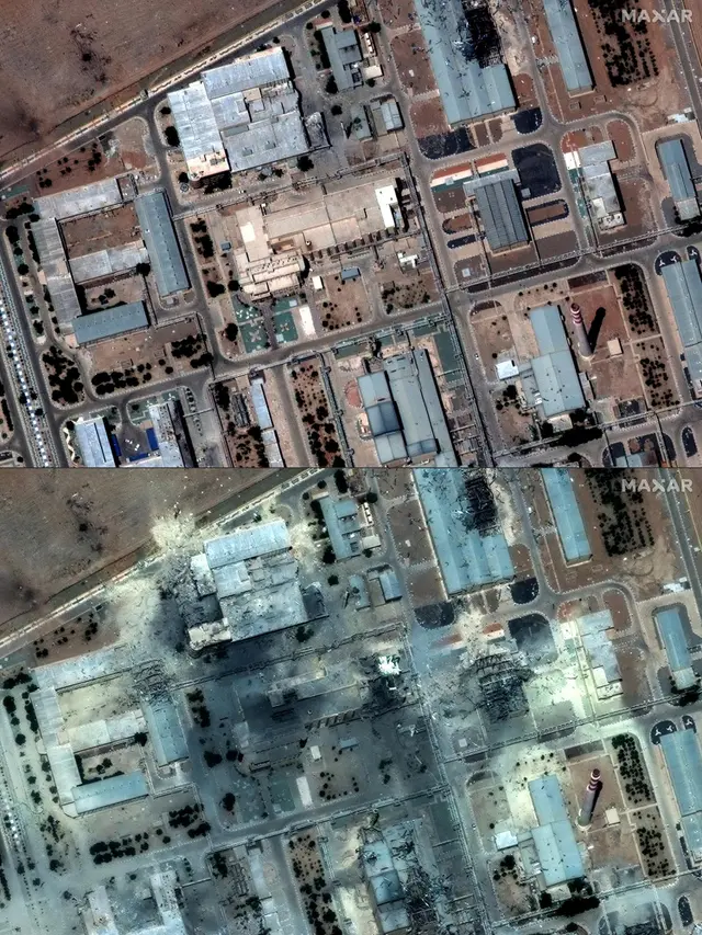 Potret Tiga Situs Nuklir Iran Pasca-Serangan Amerika Serikat
