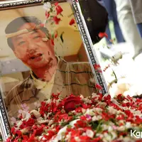 Suasana duka saat pemakaman Chef Harada. (Agus/KapanLagi.com)